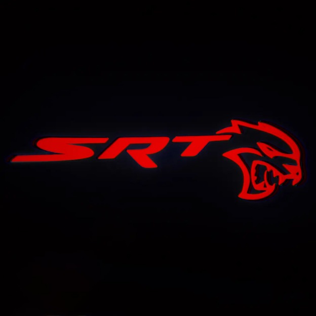 2pcs For 2008-2023 Challenger SRT Hellcat HD Car LED Door Courtesy Puddle projector Light Red Dodge 