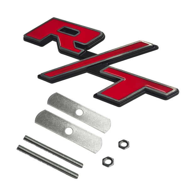 Dodge Charger Challenger RT Front Grill Emblems R/T Grille Badge Nameplate Decoration W/ Screw Red Black Silver