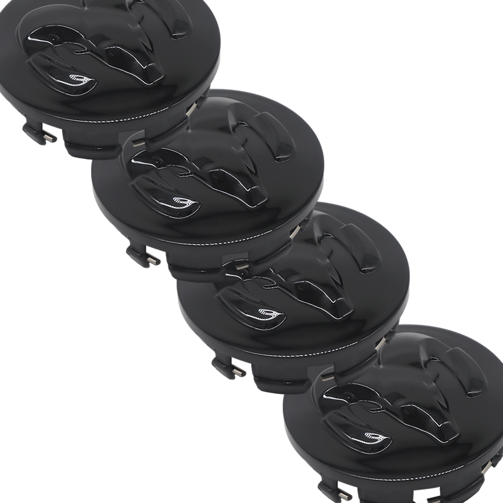 63MM Dodge RAM 1500 2013-2019 Wheel Center Caps Rim Center Hub Cover Gloss Black 4PCS SET 