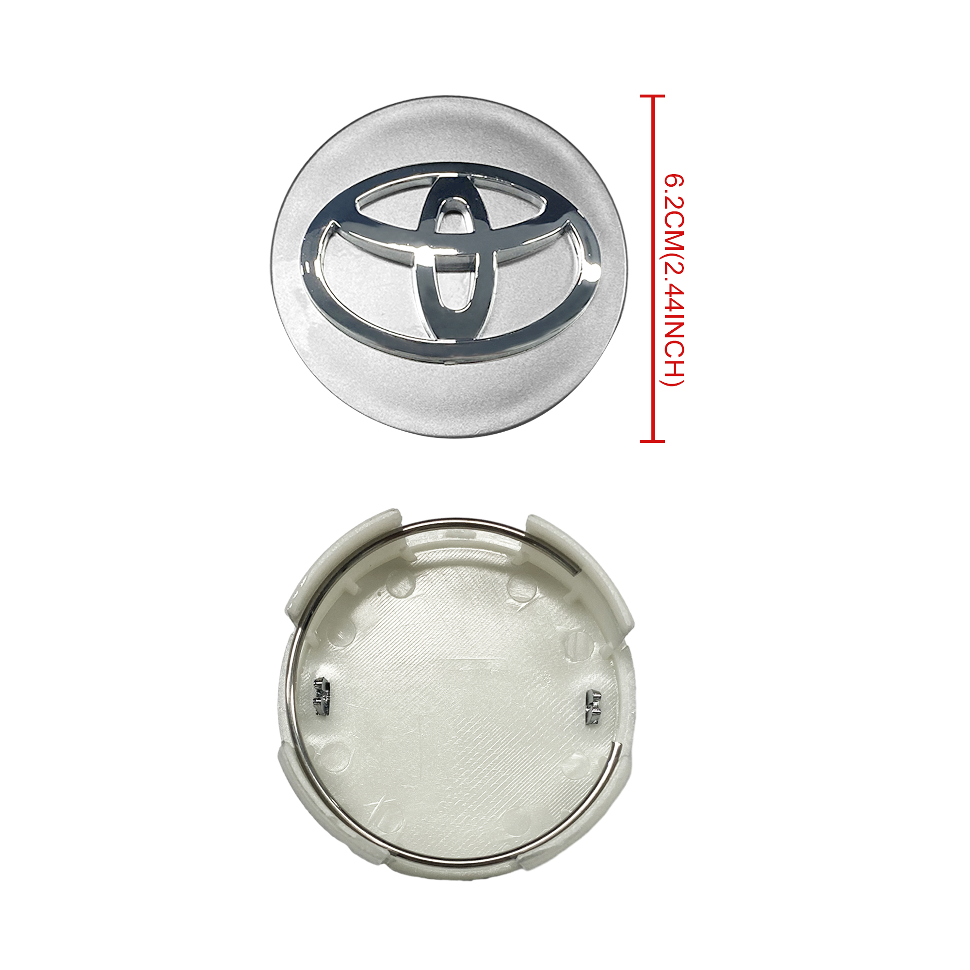 62mm Center Caps for Toyota Camry, Corolla, RAV4, Highlander (Set of 4)