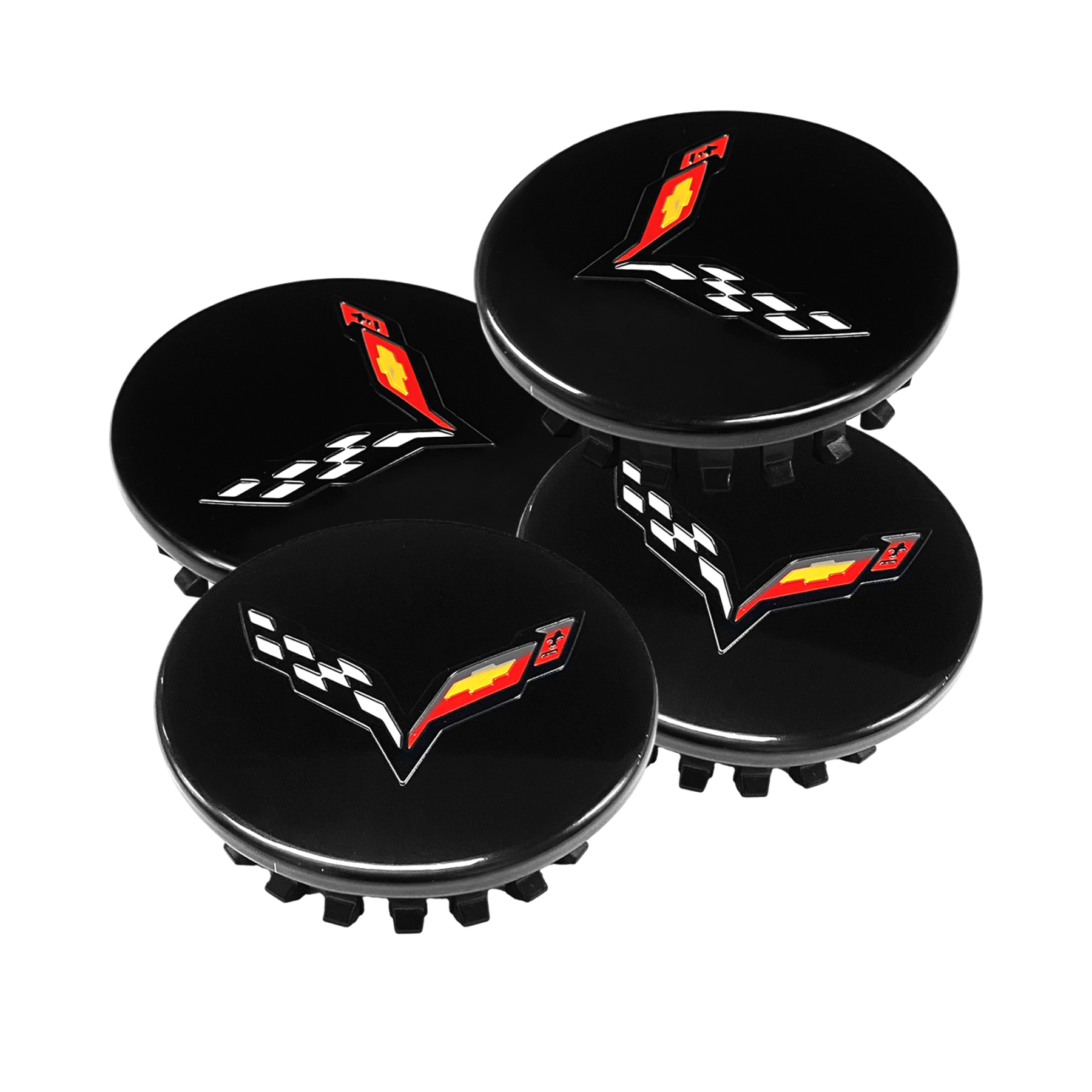 Gloss Black 68mm Wheel Center Cap for Chevrolet Corvette C6 2005-2013 | OE# 9595010