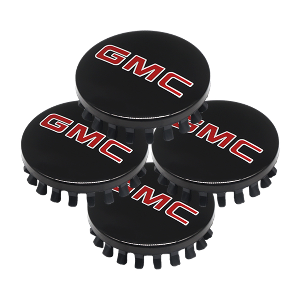 Black & Red 83mm Center Cap for GMC Sierra, Yukon & Chevrolet Silverado, Tahoe | OE# 22837060