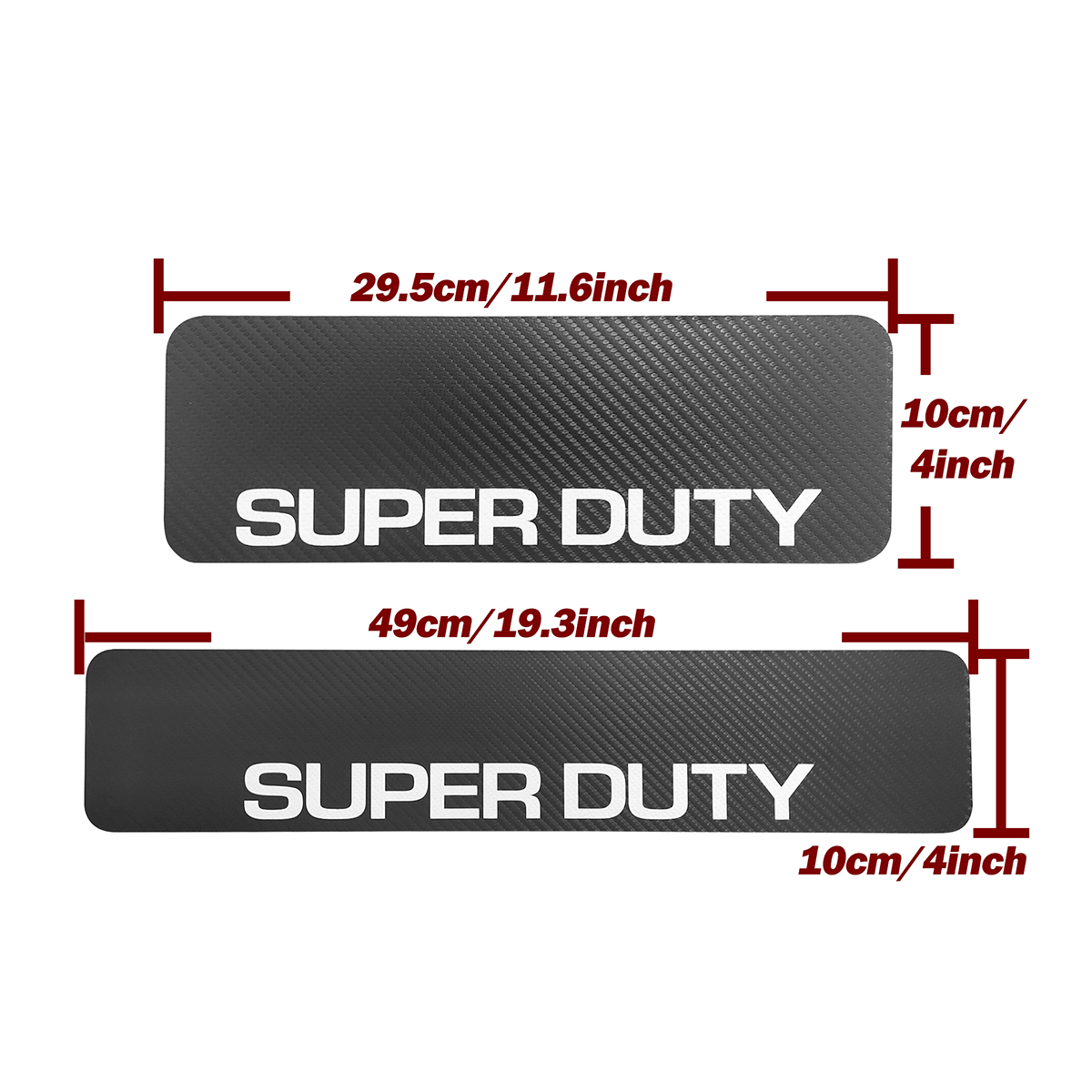 4Pcs F-250 F-350 F-150 F-550 Super-Duty Carbon Fiber Door Sill Scuff Covers Protector Black White Ford Sticker Set
