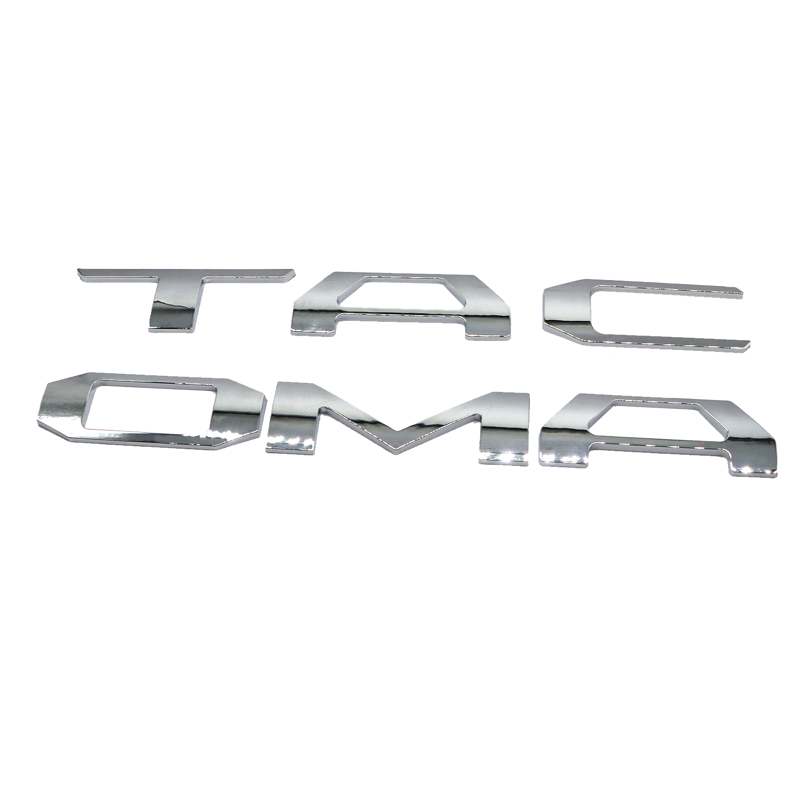 2016-2023 Tacoma Abs Plastic Tailgate Letters Gloss Chrome Toyota 6pcs Letters
