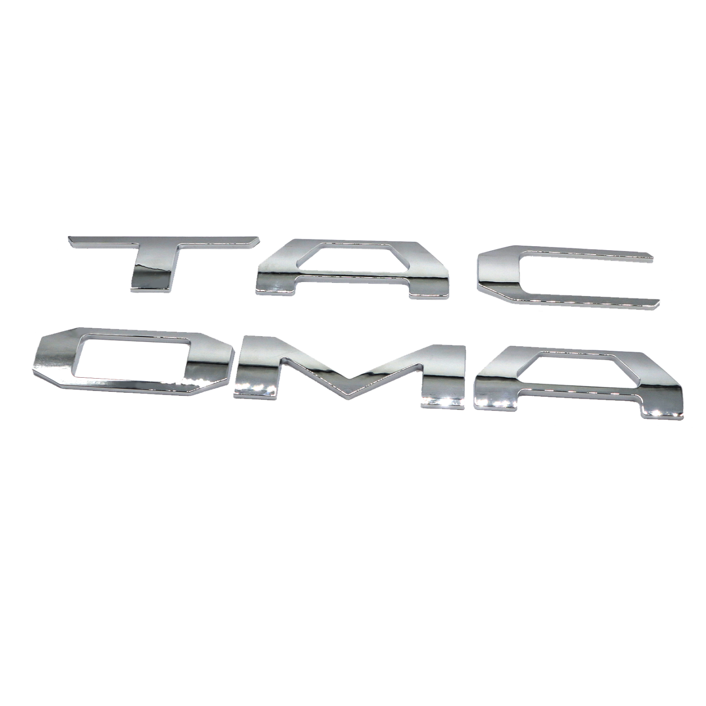 2016-2023 Tacoma Abs Plastic Tailgate Letters Gloss Chrome Toyota 6pcs Letters