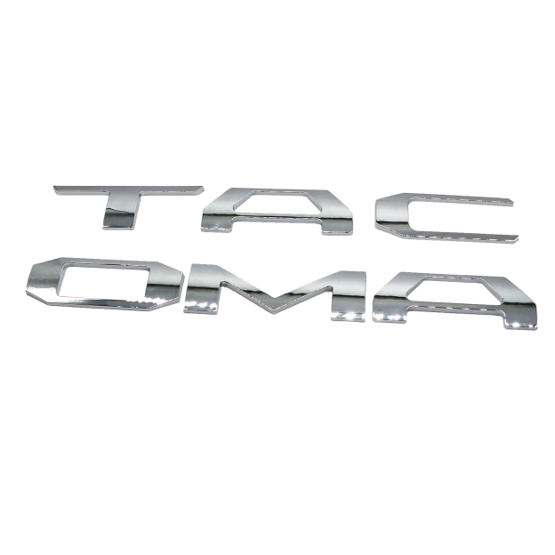 2016-2023 Tacoma Abs Plastic Tailgate Letters Gloss Chrome Toyota 6pcs Letters