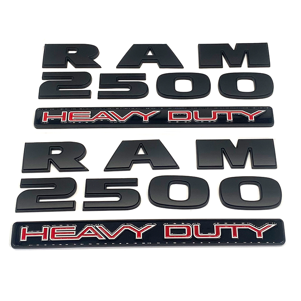 2Pcs 2013-2018 RAM 2500 Heavy Duty Letter Front Door Side Fender Set Matte Black Dodge 68276961AA