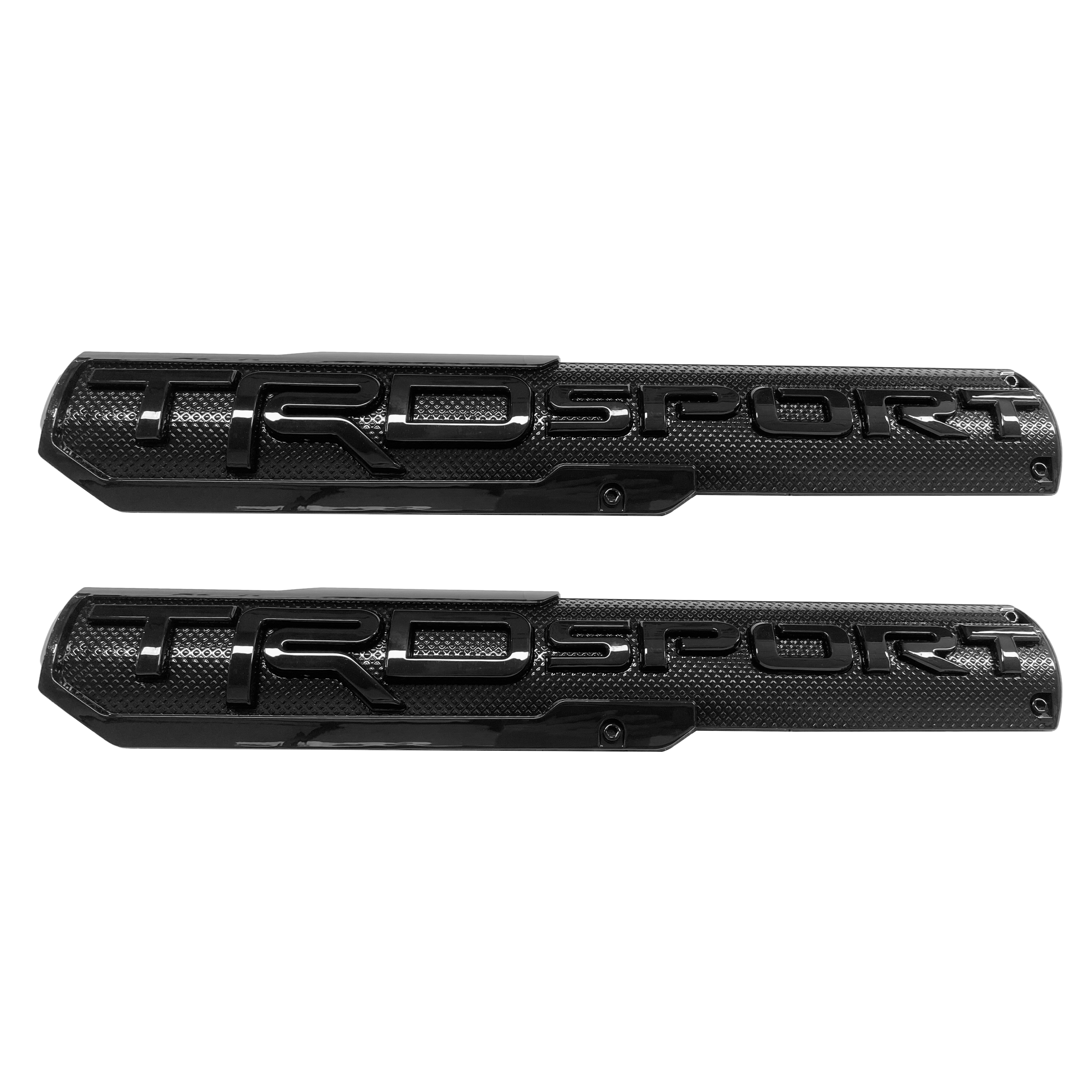 2PCS For Tundra Tacoma 4Runner Plastic TRD SPORT Fender Side Emblem Sticker Glossy Black Toyota