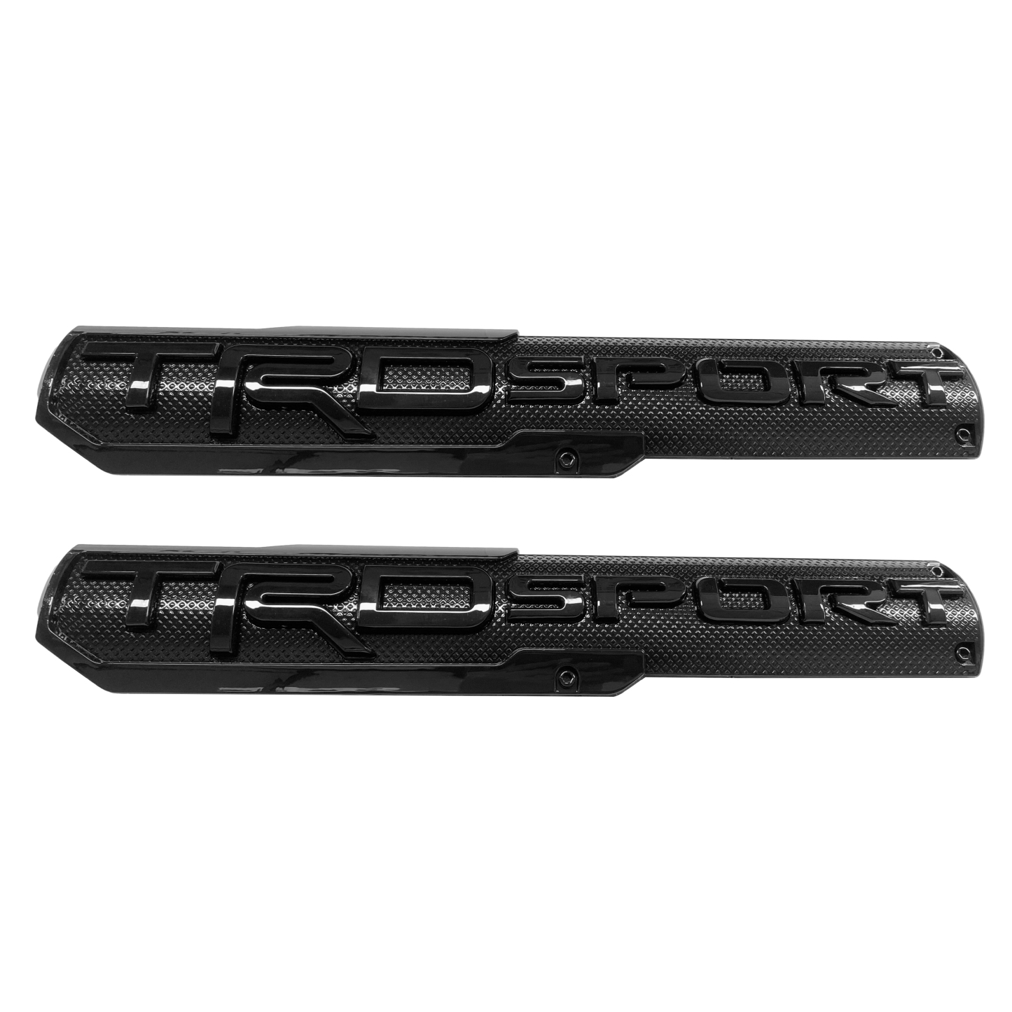 2PCS For Tundra Tacoma 4Runner Plastic TRD SPORT Fender Side Emblem Sticker Glossy Black Toyota