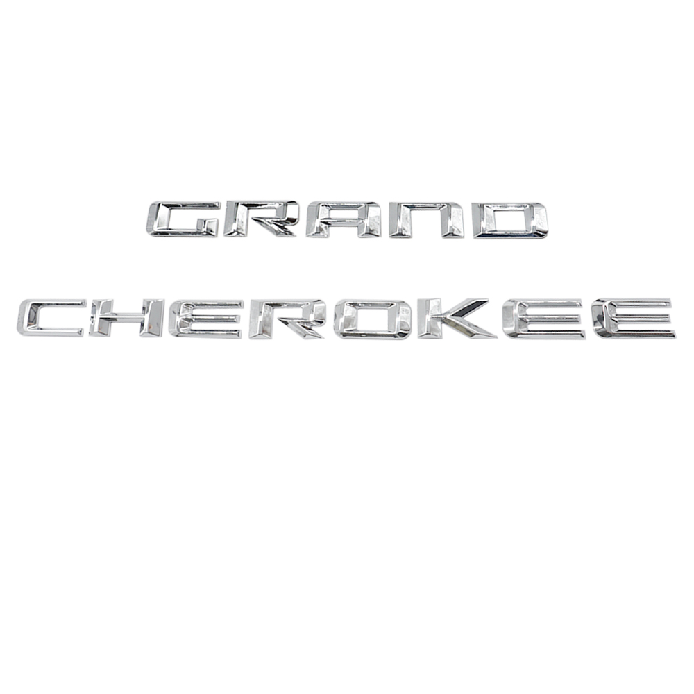 1Pc 2014-2016 Grand Cherokee Plastic Door Letters Left Right Chrome Jeep 