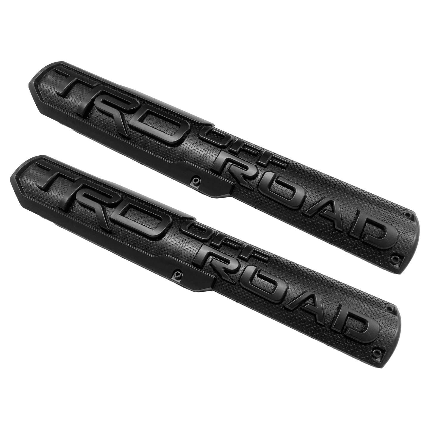 2PCS Tundra Tacoma 4Runner Plastic TRD SPORT Fender Side Emblem Sticker Matte Black Toyota