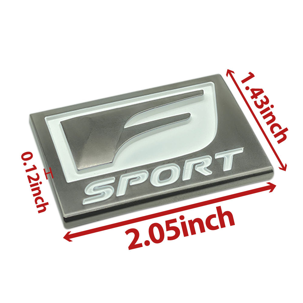 2PCS  IS-F GS-F RC IS250 350 RX350 Plastic F-SPORT Fender Side /Rear Emblem Sticker Gun Grey Lexus