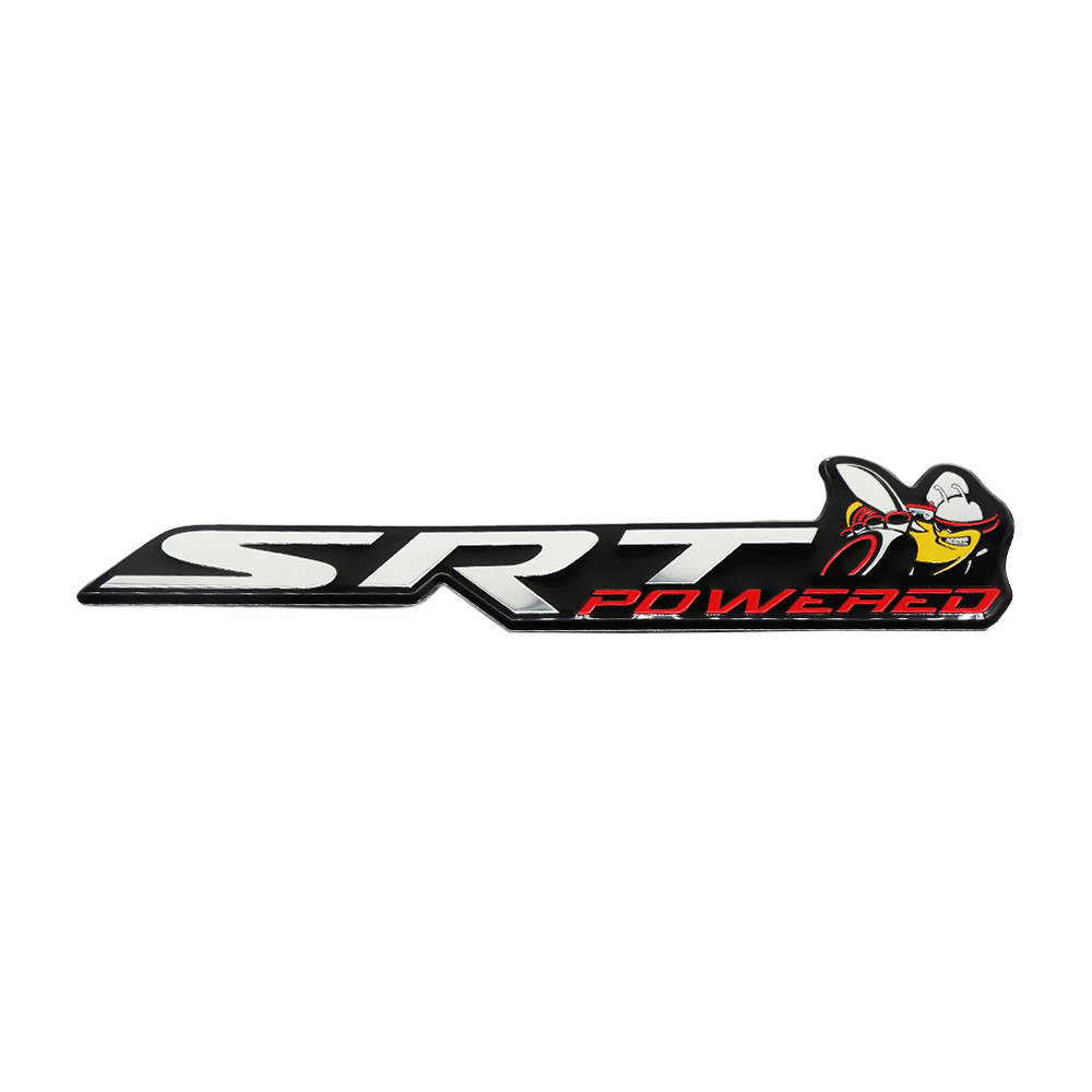 Universal SRT Powered Charger Challenger SCAT PACK Super Bee Trunk Rear Metal Badge