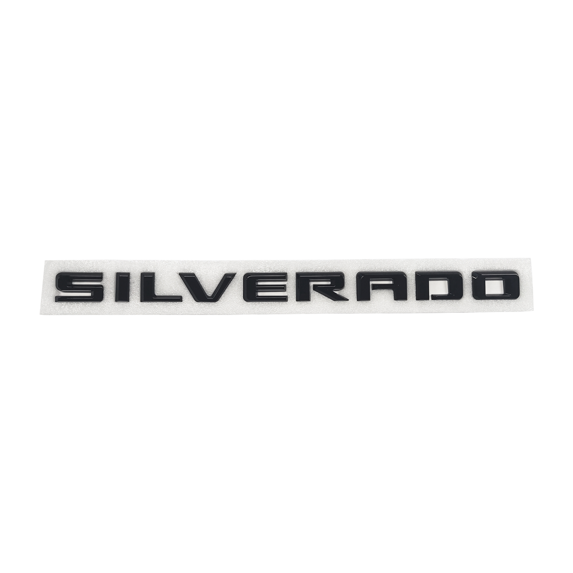 1pcs 2019-2025 Silverado 1500 2500 Plastic Door Fender Letters Gloss Black Chevrolet 23400409
