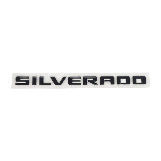 1pcs 2019-2025 Silverado 1500 2500 Plastic Door Fender Letters Gloss Black Chevrolet 23400409