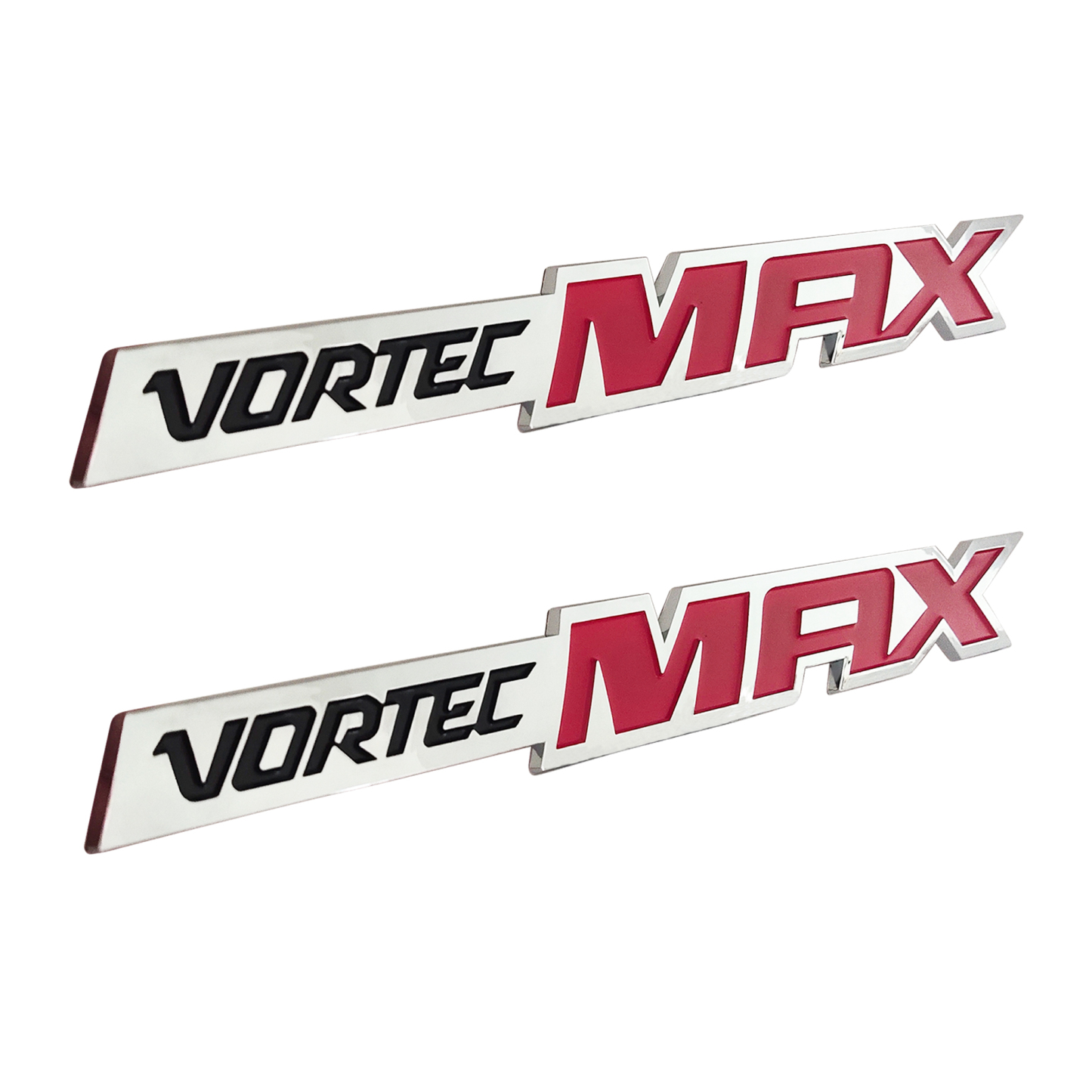 2Pcs Silverado Sierra ABS Plastics Vortec Max Fender Badge Red Silver Chevrolet