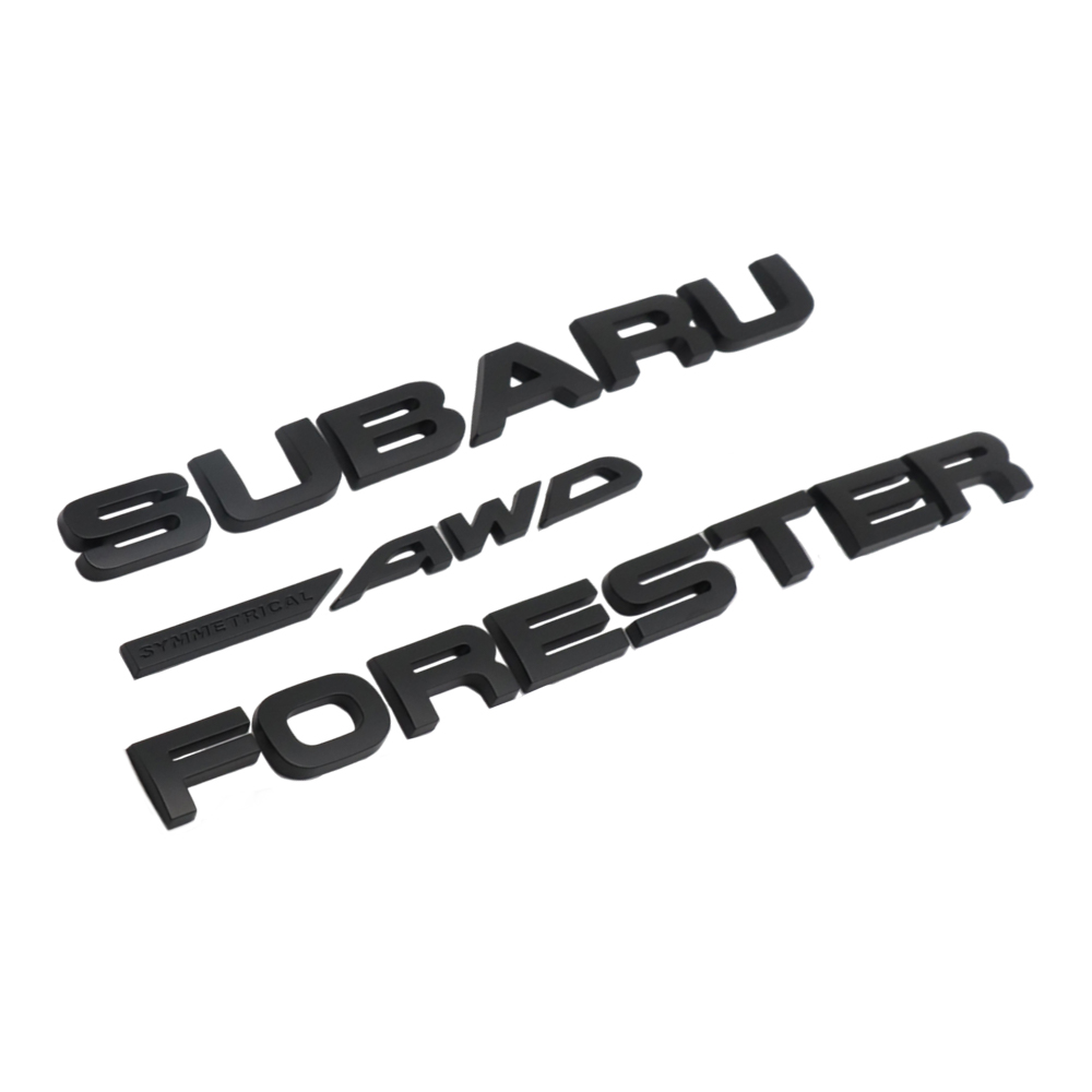 Forester Plastic Door Liftgate Trunk Letters Matte Black Subaru 