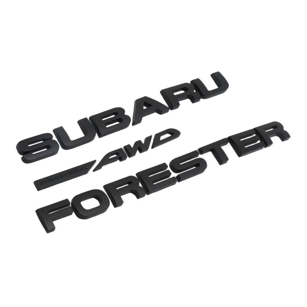 Forester Plastic Door Liftgate Trunk Letters Matte Black Subaru 