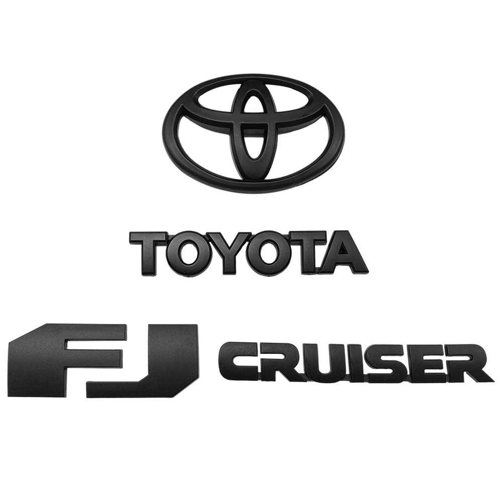 3pcs 2007-2015 FJ Cruiser Rear Emblem Matte Black Toyota TFJCB 