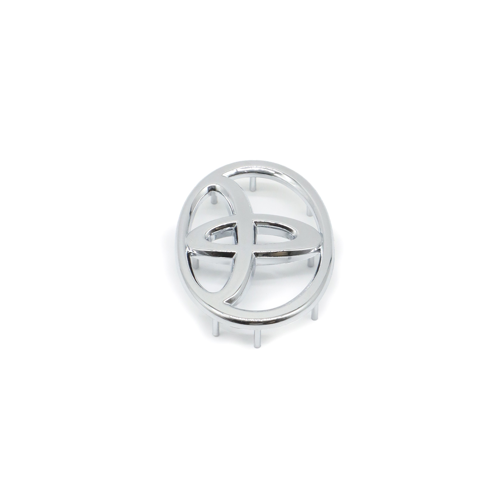 1pc Corolla Auris Hilux Camry 4Runner Highlander Tacoma  Plastic 3D Steering Wheel Emblem Glossy Chrome Toyota 90975-02146