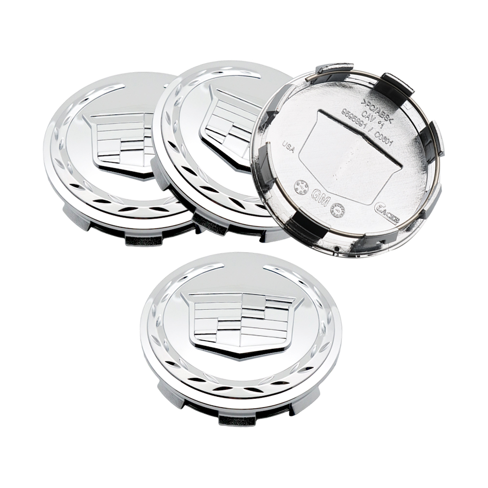 4PCS 2007-2013 Cadillac Escalade ESV EXT Plastic 83mm 3.25in Wheel Center Cap Chrome Cadillac