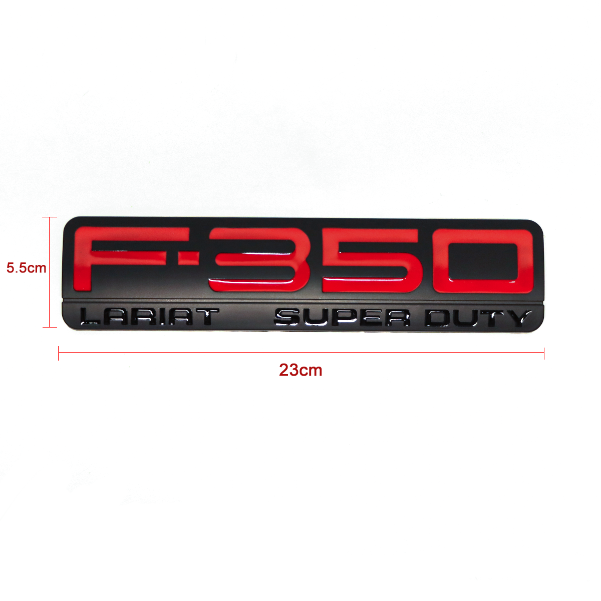 3Pcs 2005-2007 F-350 Lariat Super Duty Fender & Tailgate Badge ABS Red Black Ford 3D Rear Sticker Decal Nameplate