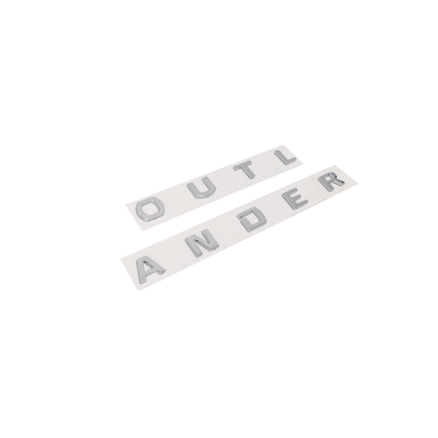 1PC 2003-2021 Outlander ABS Plastic 3D Raised Front Hood Letter Gloss Silver Mitsubishi MZ553141EX