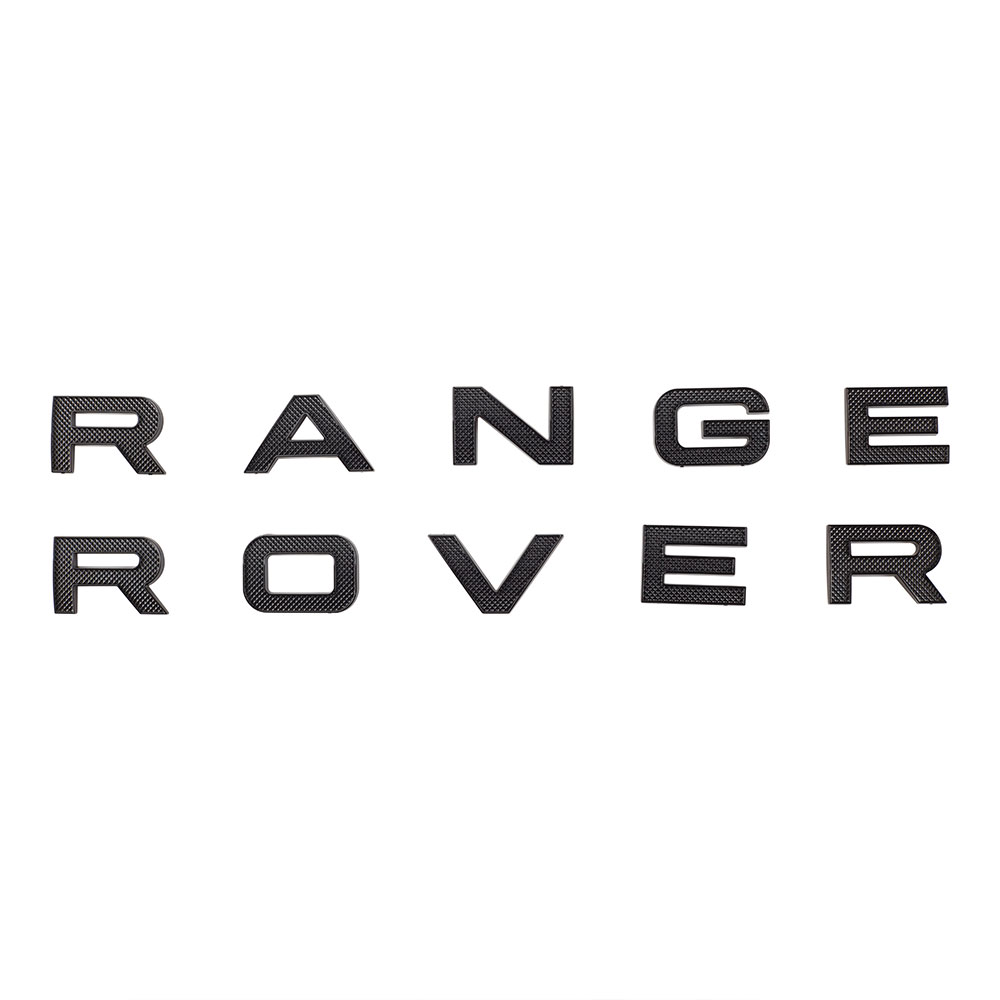 1pc Range Rover Plastic Front Hood / Rear Tailgate Letters Glossy Black Land Rover 