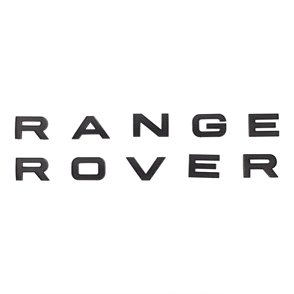 1pc Range Rover Plastic Front Hood / Rear Tailgate Letters Glossy Black Land Rover 