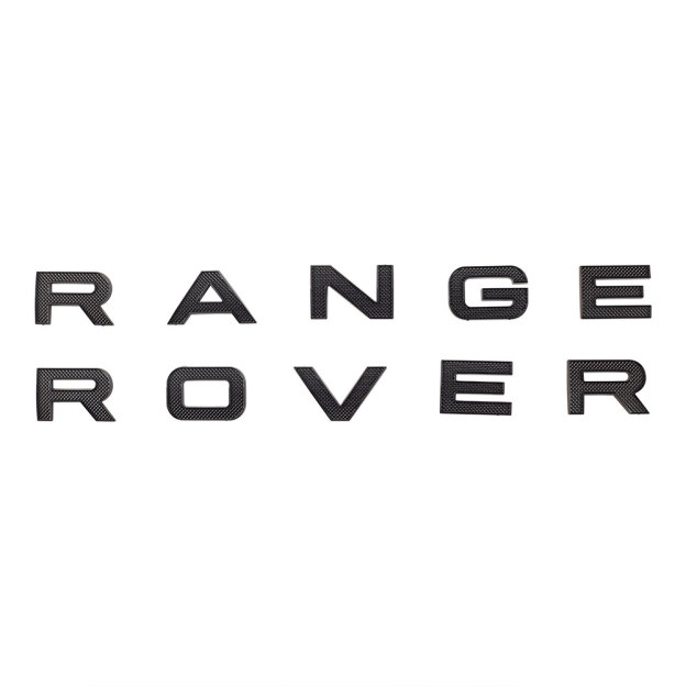 1pc Range Rover Plastic Front Hood / Rear Tailgate Letters Glossy Black Land Rover 