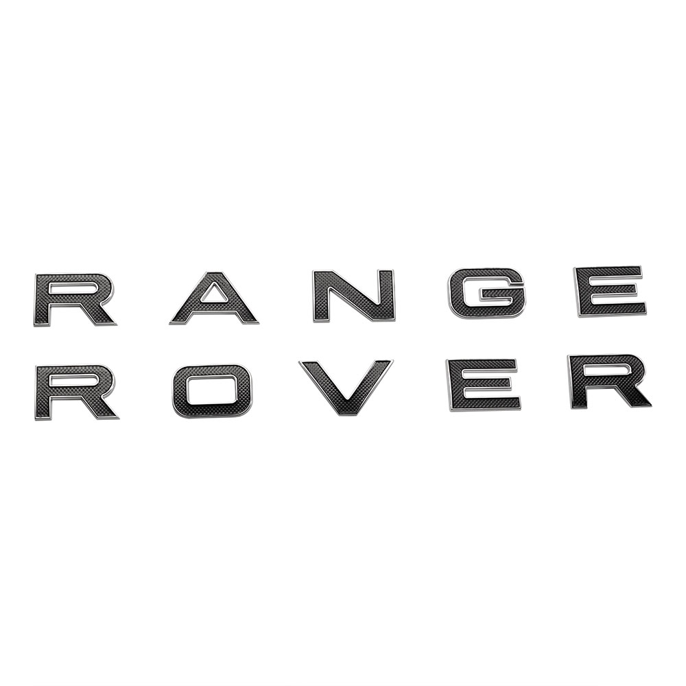 1pc Range Rover Plastic Front Hood / Rear Tailgate Letters Chrome Black Land Rover 