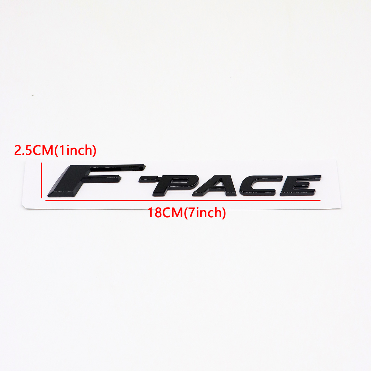 2017-2020 F-PACE Tailgate Badge ABS Matte Black Jaguar Self-Adhesive Decal Nameplate