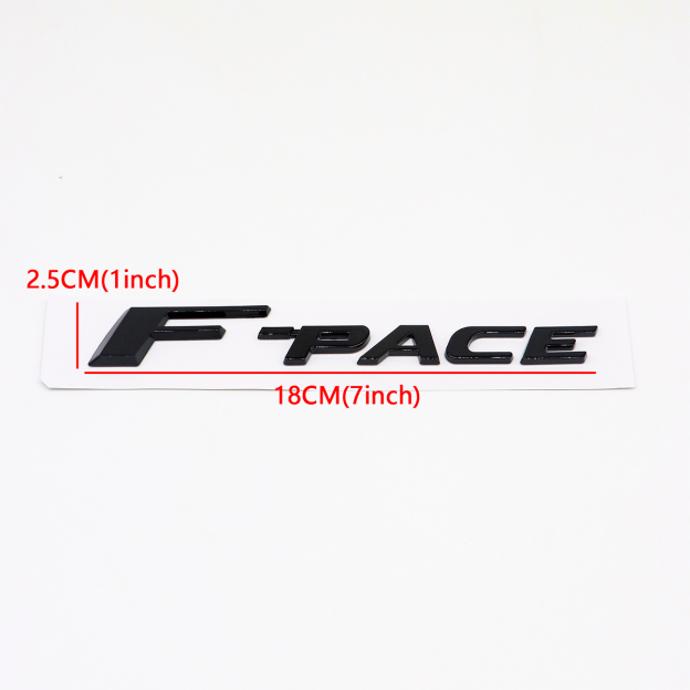 2017-2020 F-PACE Tailgate Badge ABS Matte Black Jaguar Self-Adhesive Decal Nameplate