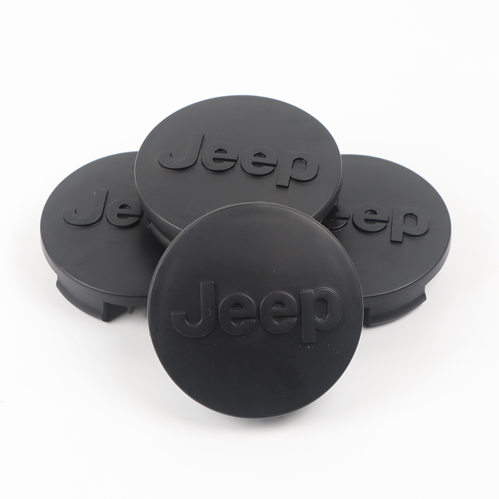 4Pcs 2012-2015 Grand Cherokee Wrangler Compass ABS Plastic Wheel Center Caps Matte Black Jeep 1LB77DD5AB