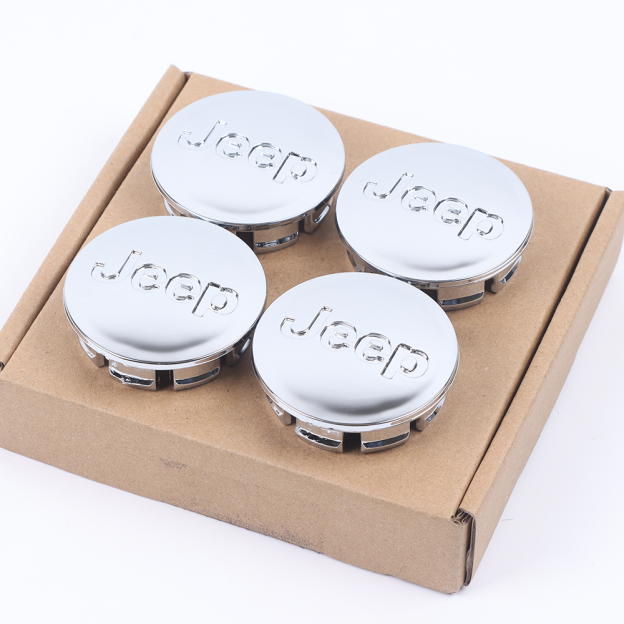4Pcs 2002-2011 Grand Cherokee Wrangler Liberty ABS Plastic Wheel Center Caps Gloss Chrome 52090402AA Jeep 55mm