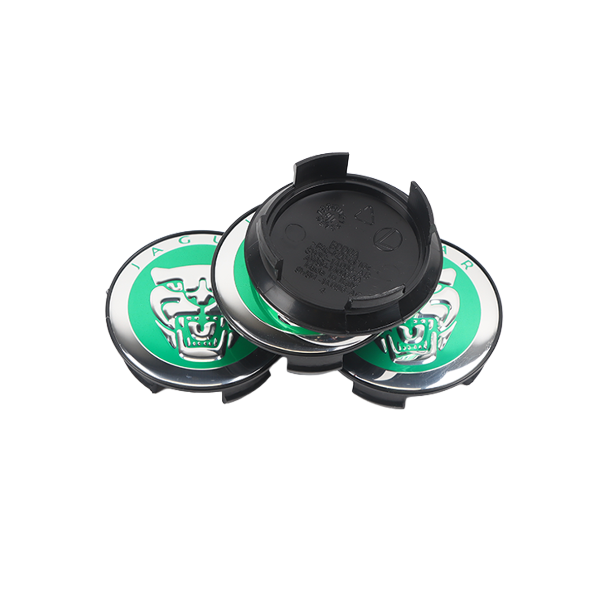 4Pcs 2010-2023 XJ XJR F-Type XF XE F-PACE I-PACE Wheel Center Caps 58mm Green Chrome Set Jaguar Rim Hub Center Cap