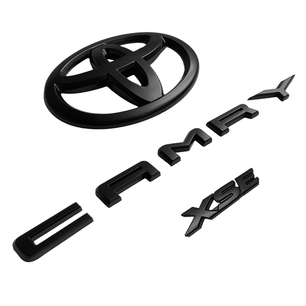 3PCS 2018-2024 CAMRY XSE Emblem Overlay Matte Black Rear Cover Toyota 