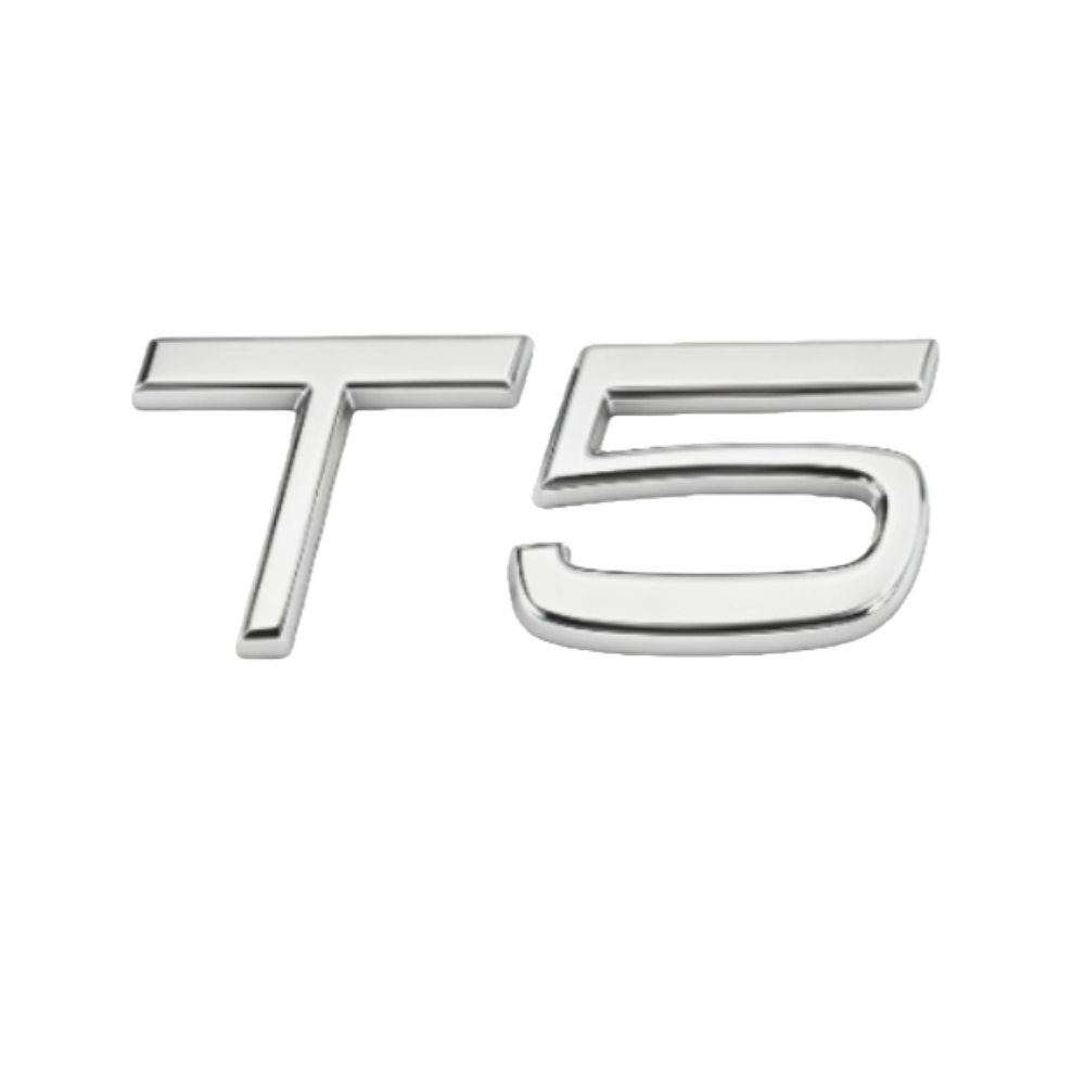 2011-2022 C/V/S/XC Chrome T5 Tailgate Letter Gloss Silver Volvo 31333650