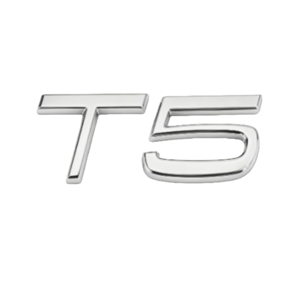 2011-2022 C/V/S/XC Chrome T5 Tailgate Letter Gloss Silver Volvo 31333650