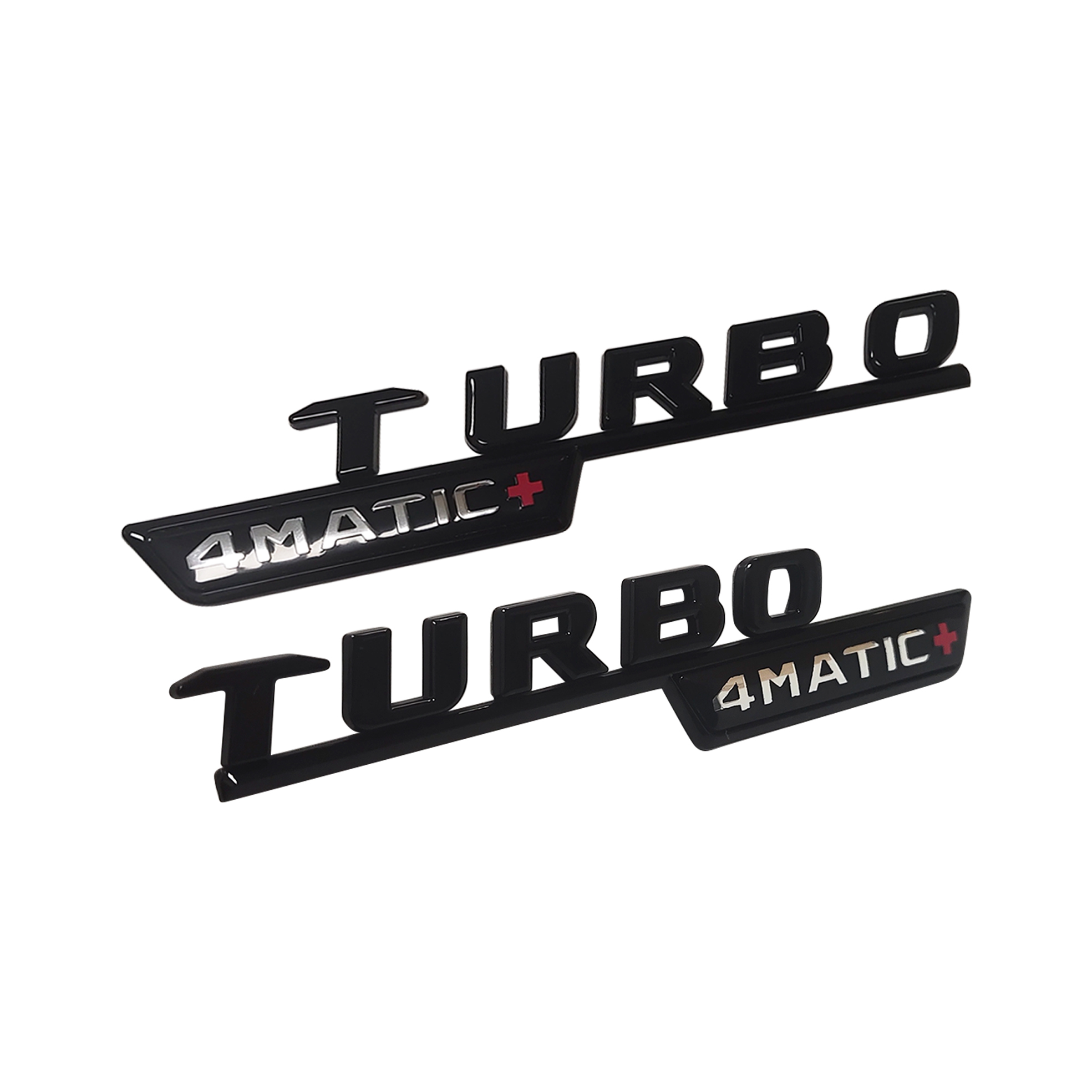 2PCS For AMG E53 CLS53 GLE53 GT53 TURBO 4MATIC+ Plus Fender Badge Gloss Black Mercedes-Benz A 247 817 47 00