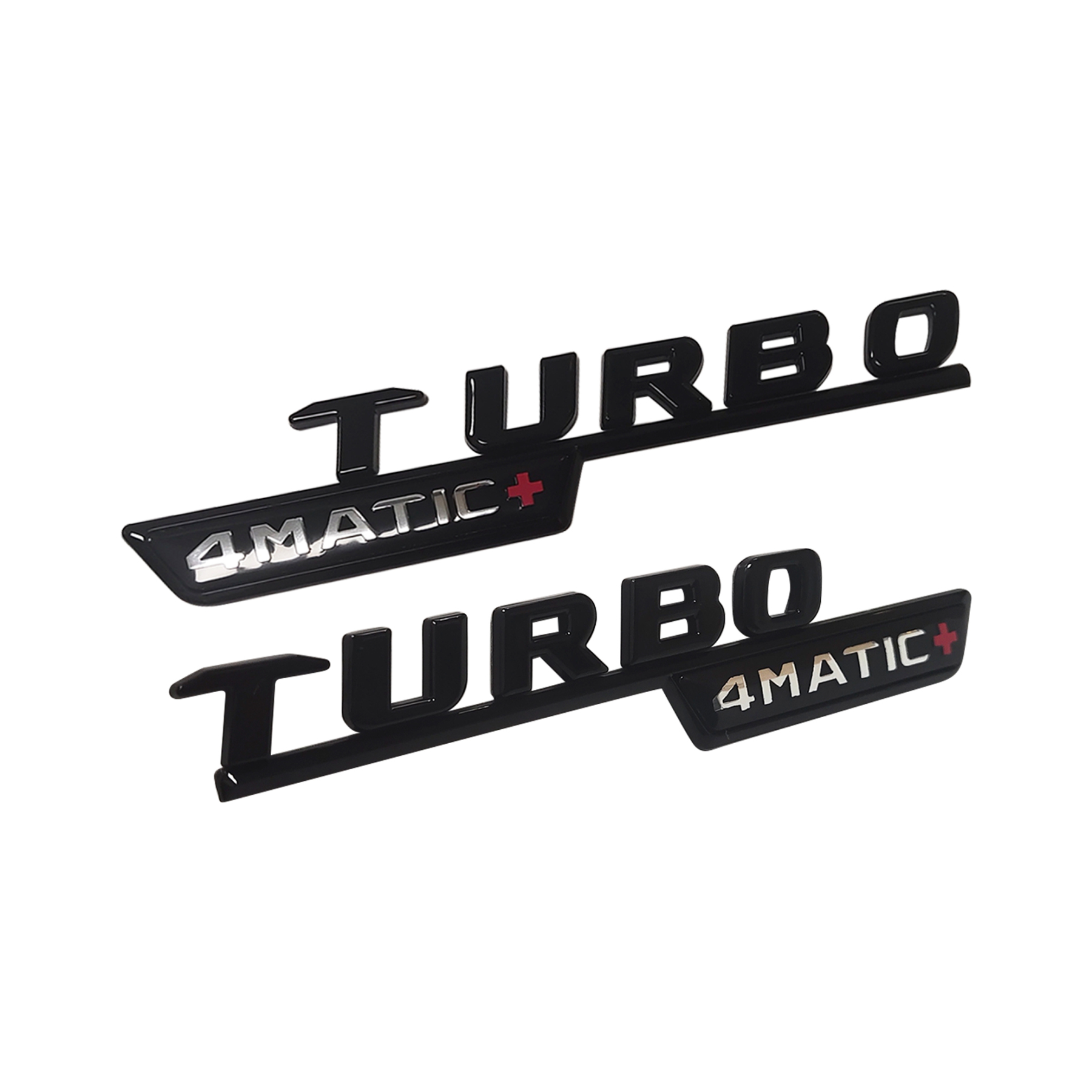 2PCS For AMG E53 CLS53 GLE53 GT53 TURBO 4MATIC+ Plus Fender Badge Gloss Black Mercedes-Benz A 247 817 47 00