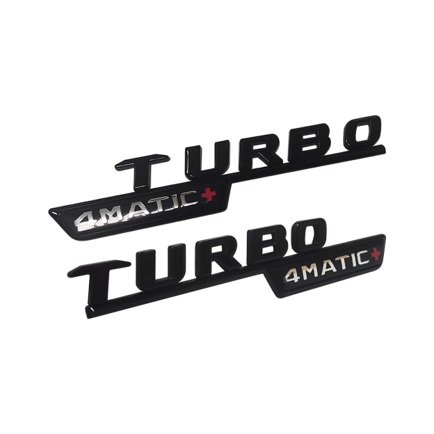 2PCS For AMG E53 CLS53 GLE53 GT53 TURBO 4MATIC+ Plus Fender Badge Gloss Black Mercedes-Benz A 247 817 47 00