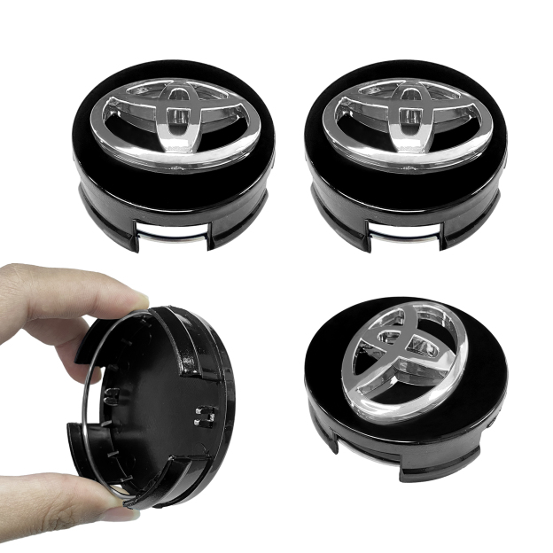 4pcs 2011-2020 Camry Plastic Wheel Center Hub Caps 62mm Black Chrome Toyota 42603-08020