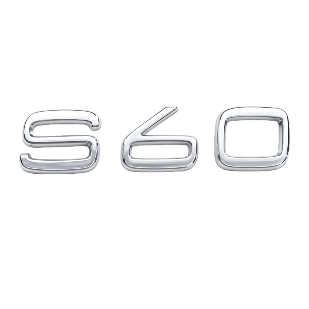 2004-2009 S60 Chrome AWD Tailgate Letter Gloss Silver Volvo 9157130