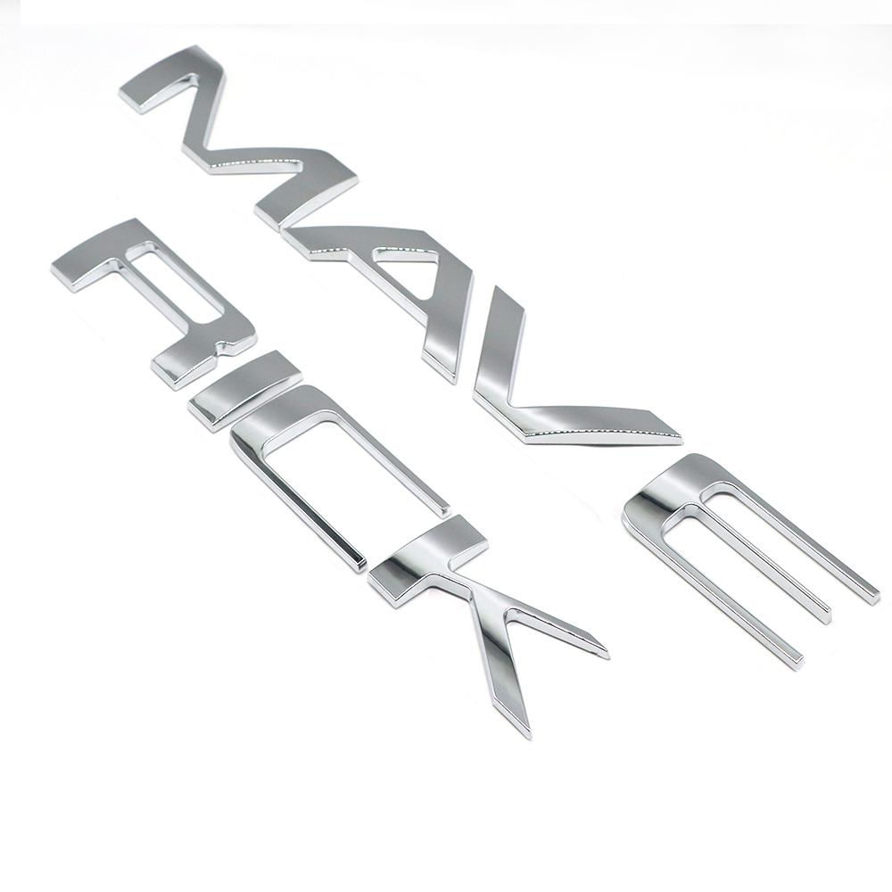 Ford MAVERICK 2022-2023 Letters Rear Tailgate Emblems Nameplate 3D Decal Sticker Gloss Chrome