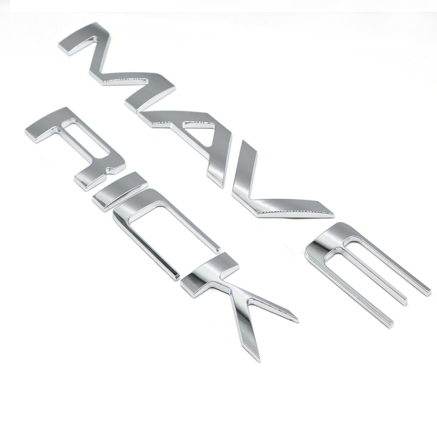 Ford MAVERICK 2022-2023 Letters Rear Tailgate Emblems Nameplate 3D Decal Sticker Gloss Chrome