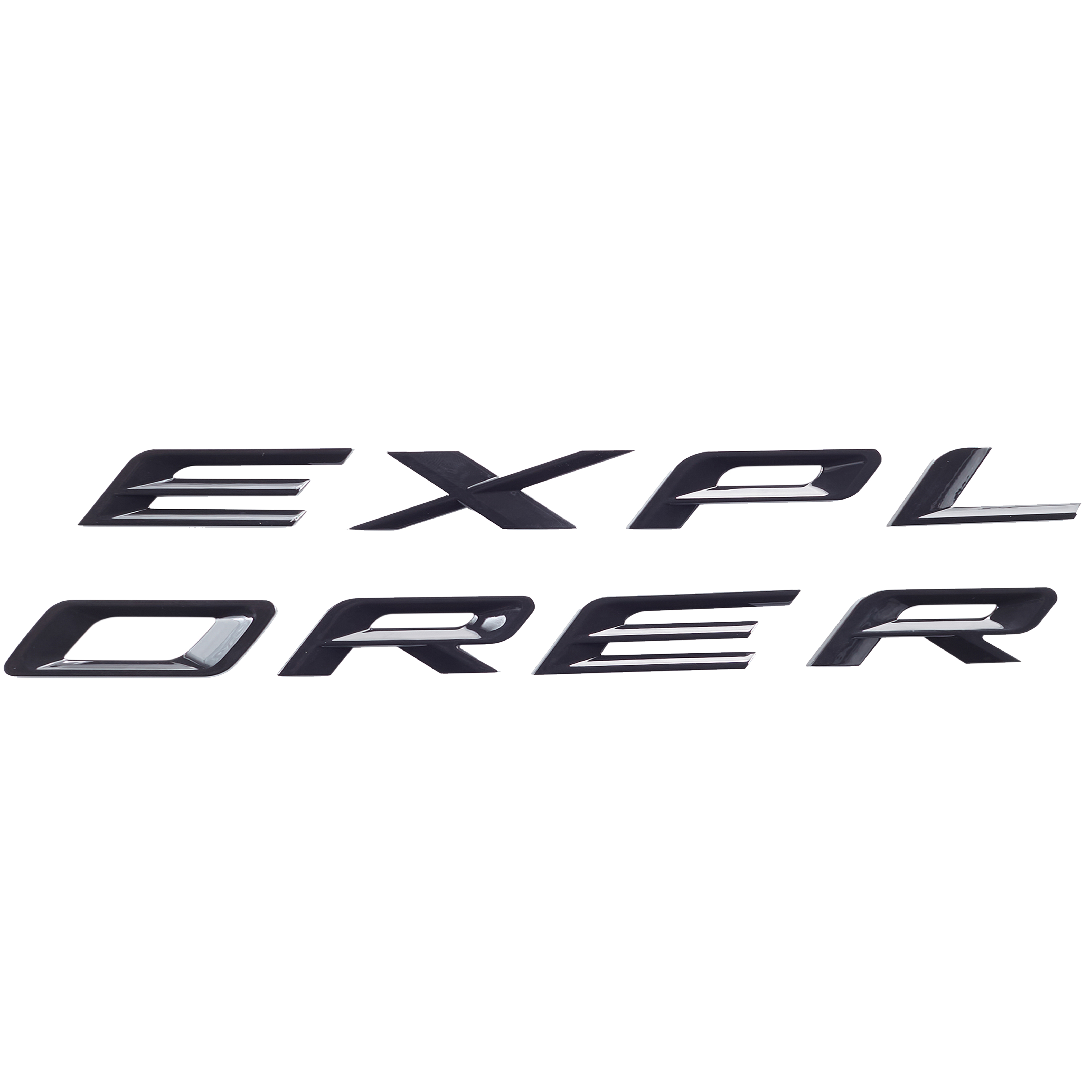  Ford Explorer 2019-2022 Front Hood or Rear Tailgate Letters Emblem Badge 3D Sticker Decal Gloss Black 