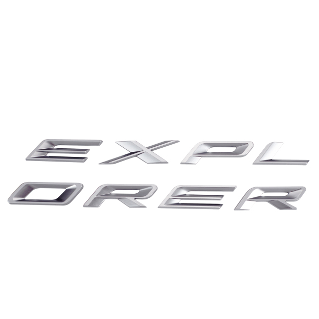 Ford Explorer 2019-2022 Front Hood or Rear Tailgate Letters Emblems Badges 3D Stickers Decals Matte Silver