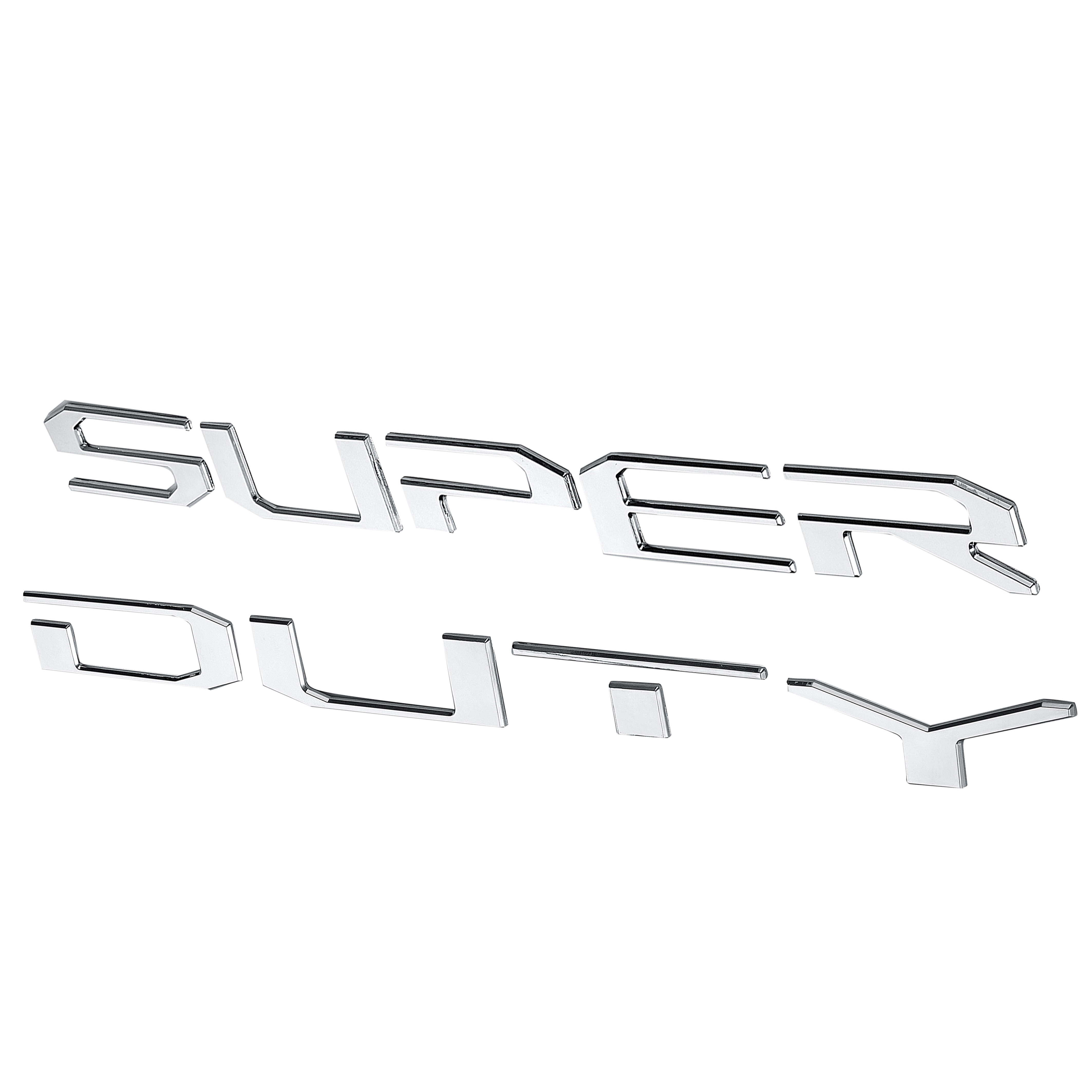 Ford F-250 F-350 Super duty 2017-2022 Front Hood Inserts Letters EmbLems Badges 3D Raised Stickers Decals Chrome Silver