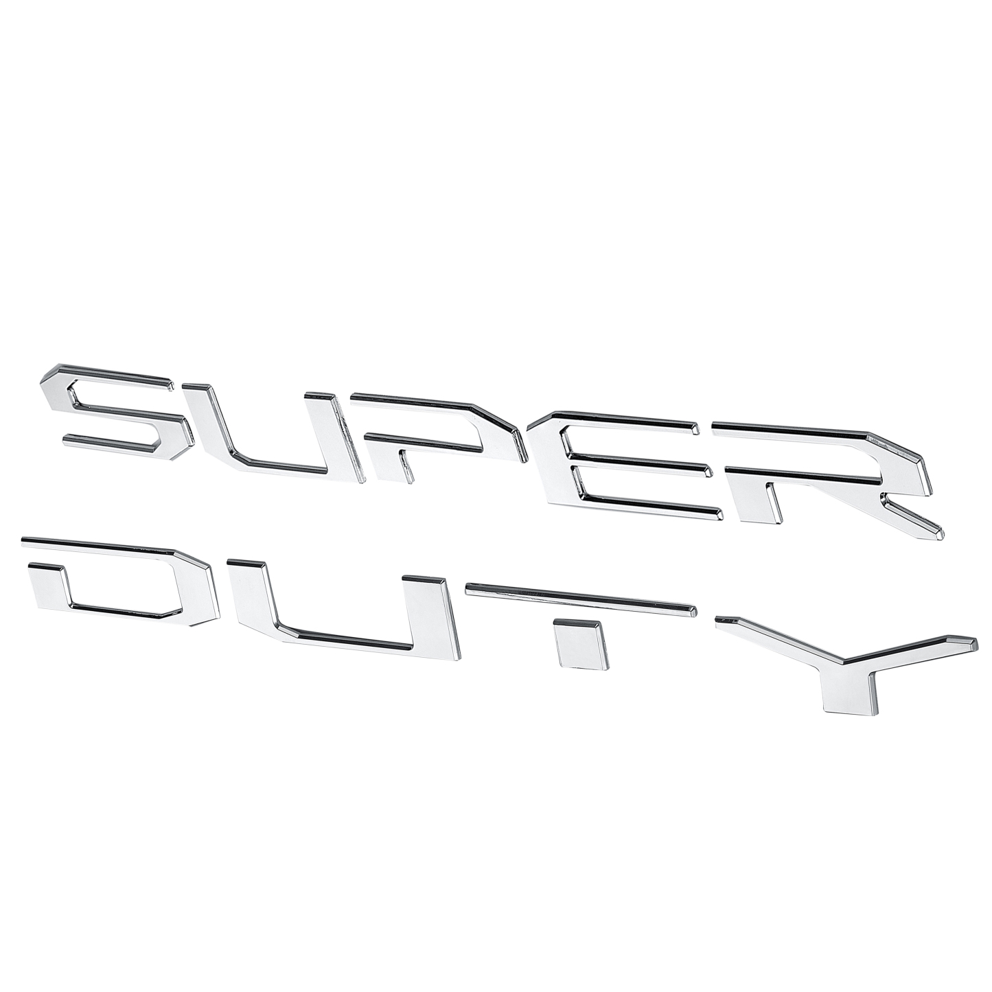 Ford F-250 F-350 Super duty 2017-2022 Front Hood Inserts Letters EmbLems Badges 3D Raised Stickers Decals Chrome Silver